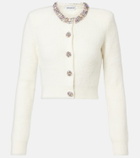 Self-Portrait Embellished ribbed-knit cardigan