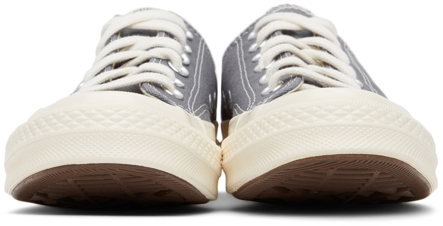 COMME des GARÇONS PLAY Grey Converse Edition Half Heart Chuck 70 Low Sneakers