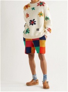 THE ELDER STATESMAN - Colour-Block Knitted Organic Cotton Shorts - Multi - XS/S