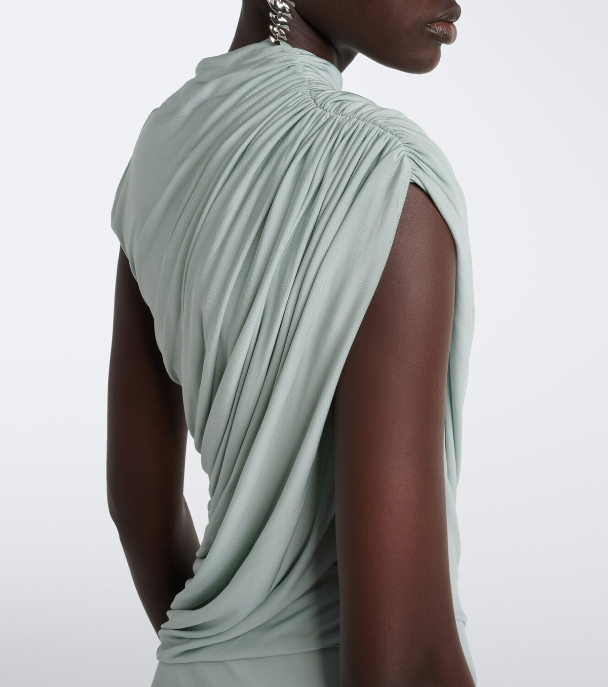 Tove Saffron draped jersey maxi dress
