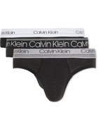 CALVIN KLEIN UNDERWEAR - Three-Pack Stretch-Cotton Briefs - Black