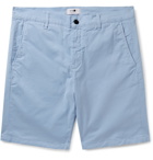 NN07 - Crown Slim-Fit Stretch-Cotton Twill Shorts - Blue