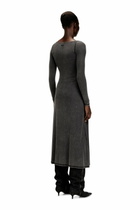 Diesel Midi dress in faded ribbed jersey - Dresses Womens in Grey