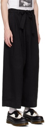 Naked & Famous Denim SSENSE Exclusive Black Wide Trousers