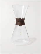 By Japan - Koizumi Glass Minowa 2-Chome Glass and Leather Coffee Pot