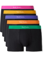 PAUL SMITH - Five-Pack Stretch-Cotton Boxer Briefs - Multi - M