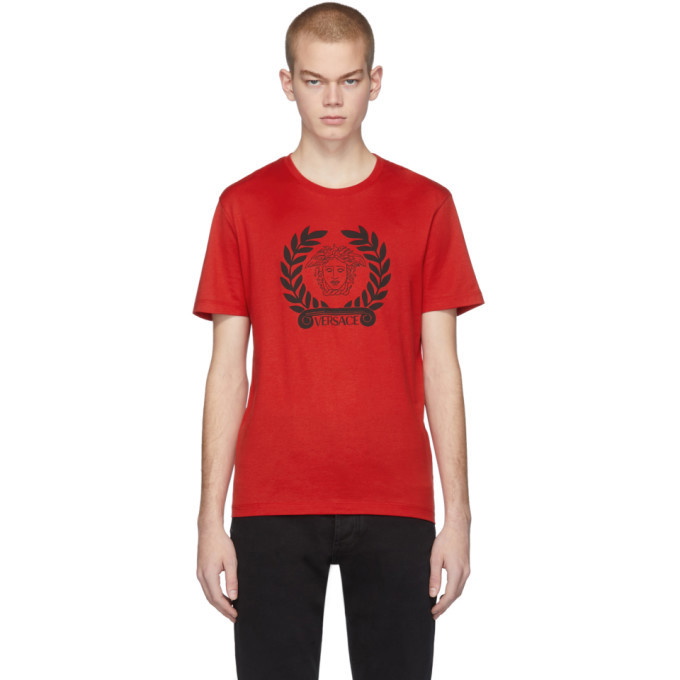 Photo: Versace Red Medusa Laurel T-Shirt