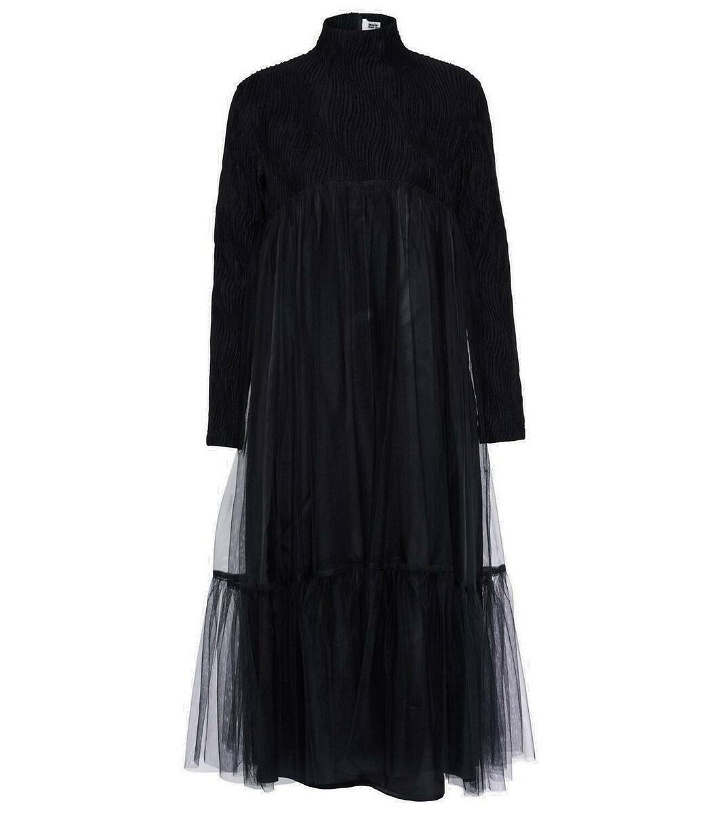 Photo: Noir Kei Ninomiya Wool-blend and tulle midi dress