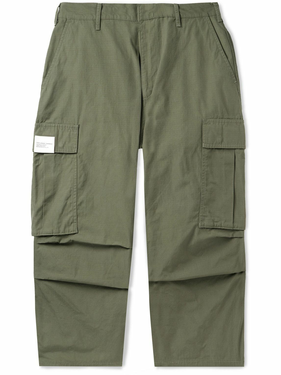 Neighborhood - Wide-Leg Cotton-Ripstop Cargo Trousers - Green Neighborhood