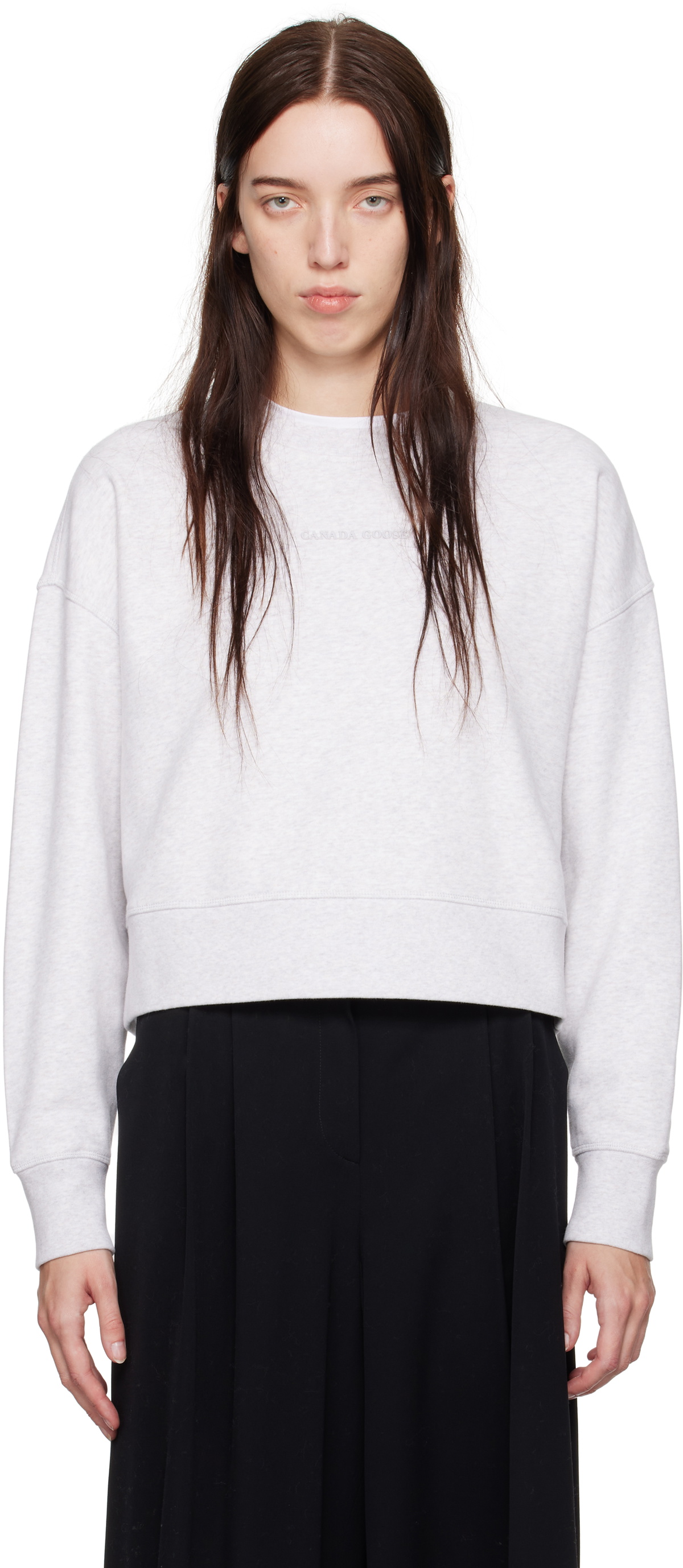 Canada Goose Off-white Muskoka Relaxed Crewneck Sweater