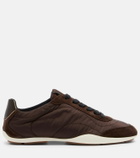 Brunello Cucinelli Monili suede-trimmed sneakers