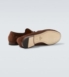 Gucci Bamboo Horsebit woven suede loafers