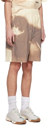 Stone Island Brown & Off-White Graphic Shorts