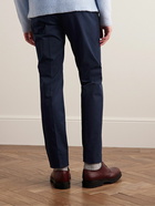 Brioni - Pienza Slim-Fit Cotton-Blend Twill Trousers - Blue