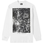 The Trilogy Tapes Men's Fish Climbing Up A 7 Foot Wall Long Sleeve in White