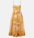 Zimmermann Lucky shirred cotton corset dress