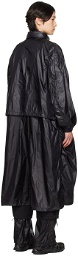 AMOMENTO Black Detachable Coat