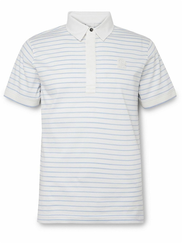 Photo: Bogner - Duncan Logo-Appliqued Striped Cotton-Jersey Golf Polo Shirt - White