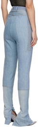BONBOM Blue Slit Bottom Jeans