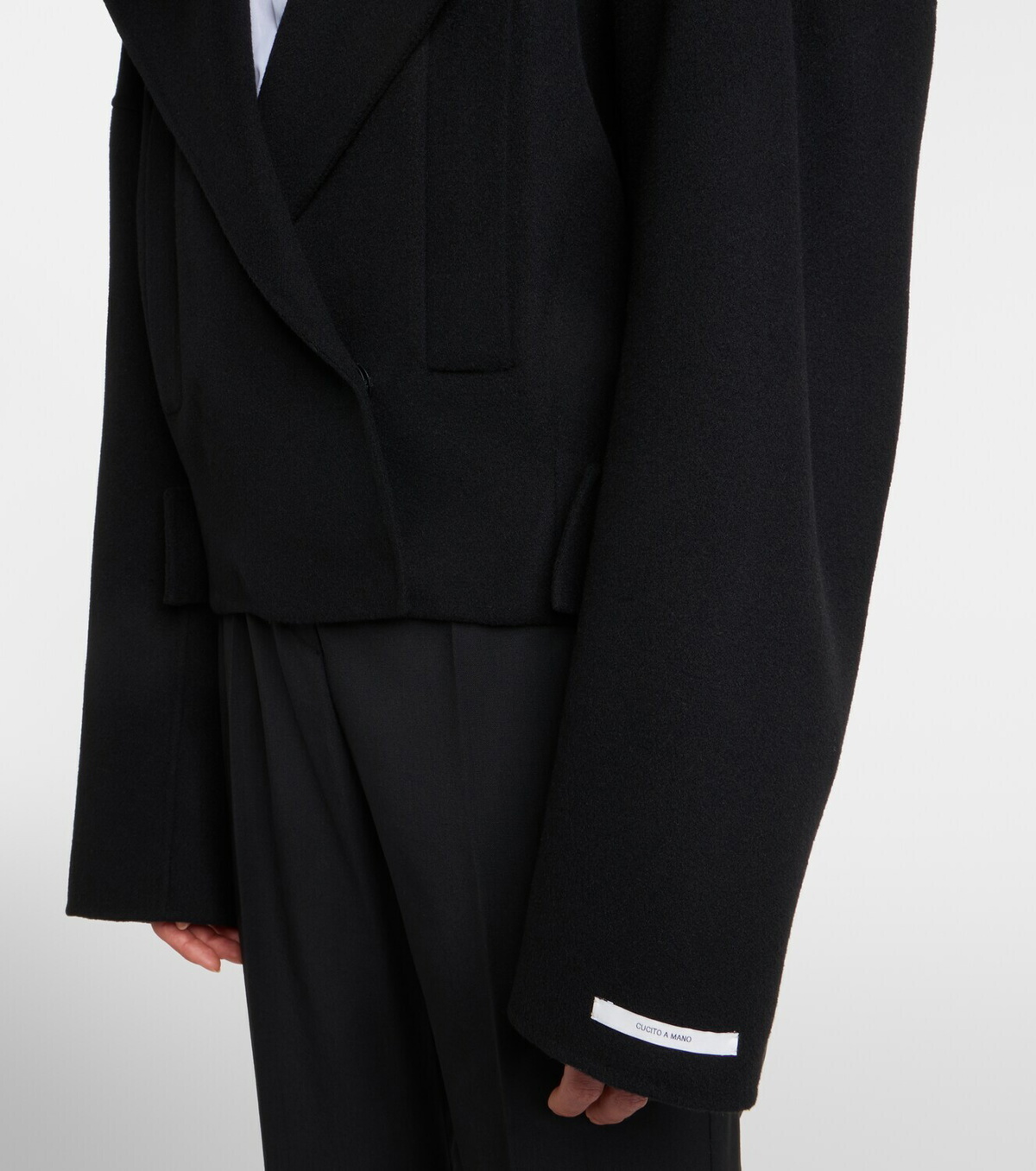 Sportmax Double-breasted wool jacket