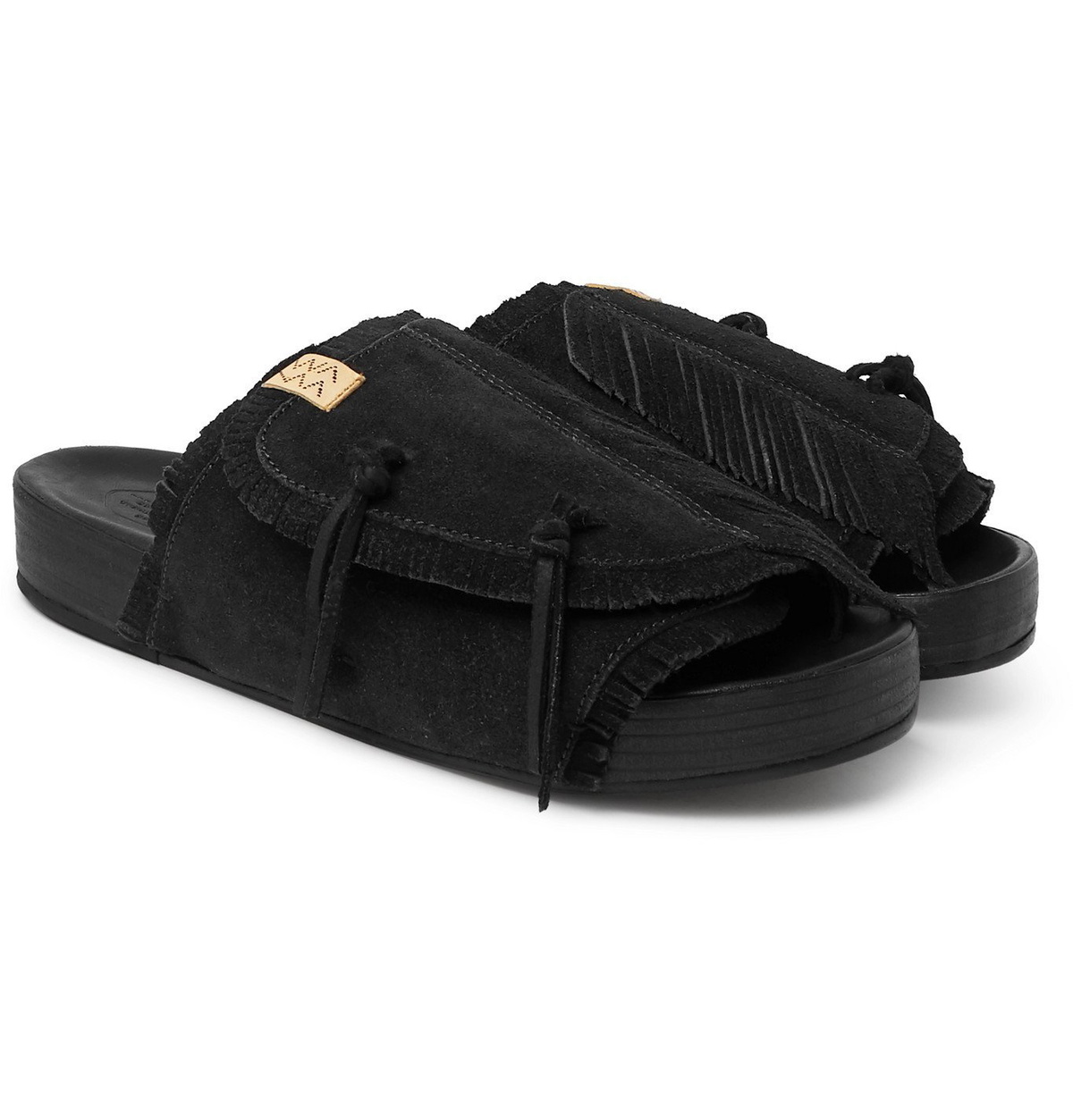 Visvim Black Christo Shaman-Folk Sandals Visvim