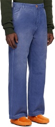 Marni Blue Overdyed Trousers