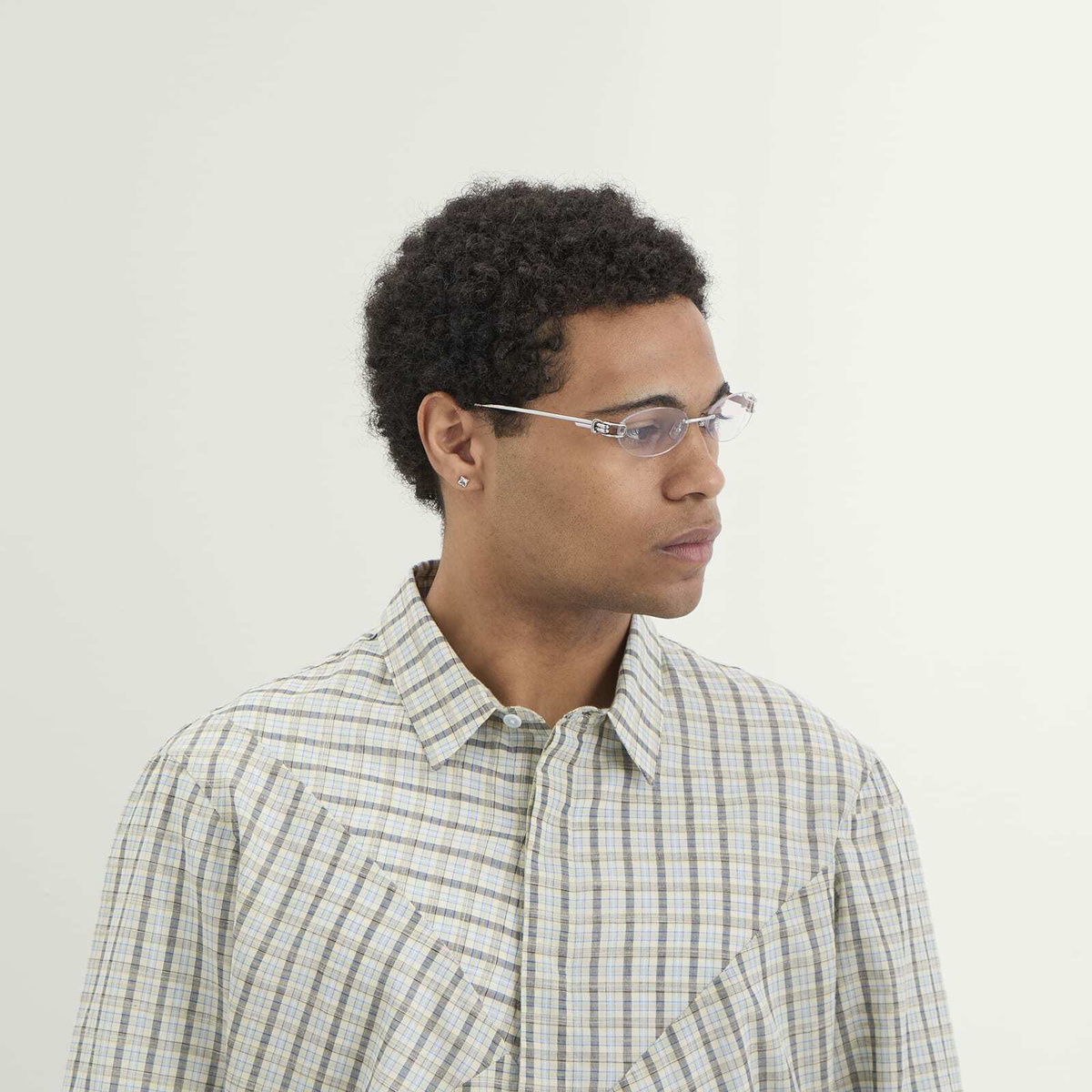 Gentle Monster Musubi Optical Glasses in Silver/Clear 