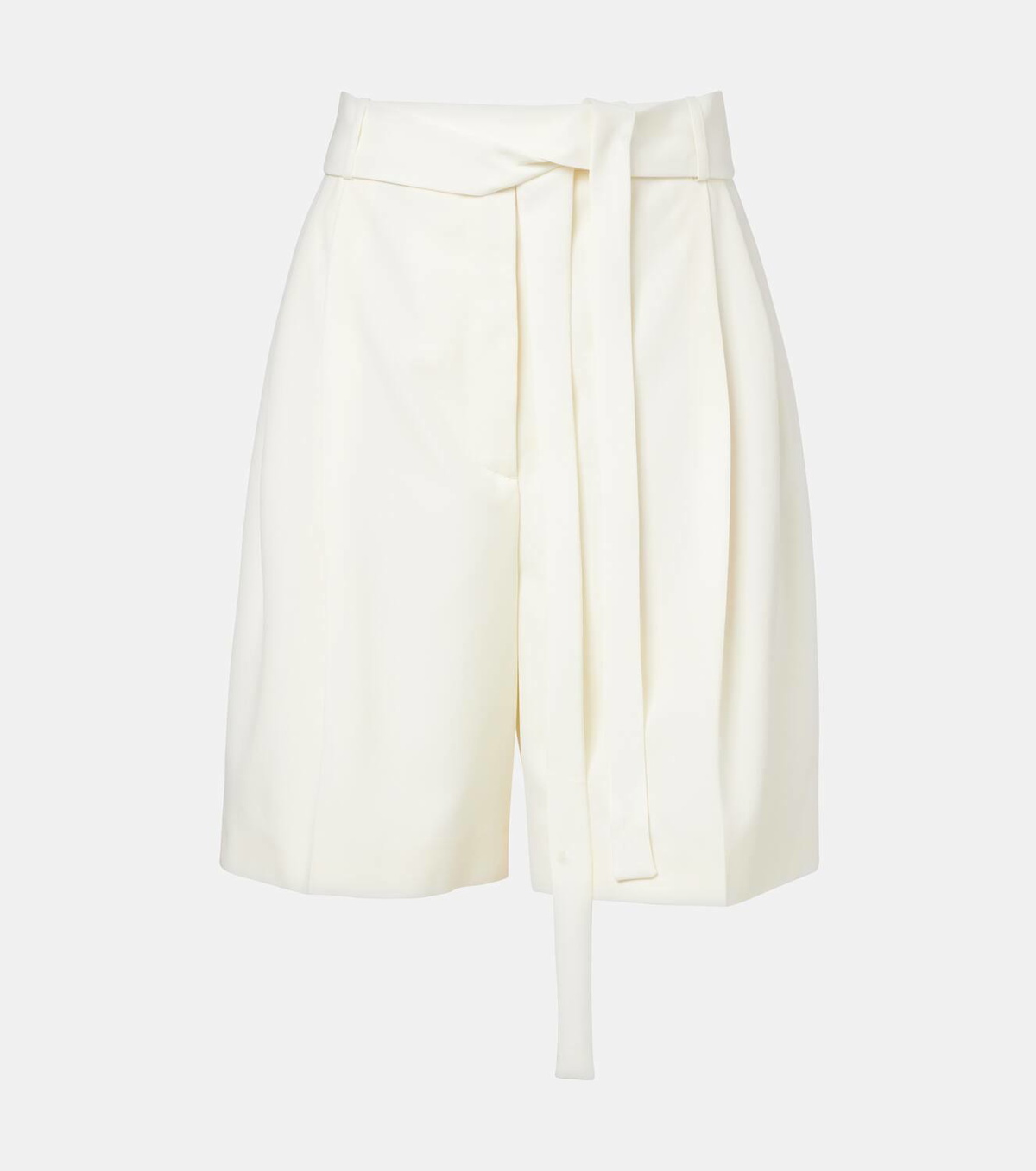 Róhe Belted virgin wool Bermuda shorts