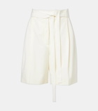 Róhe Belted virgin wool Bermuda shorts