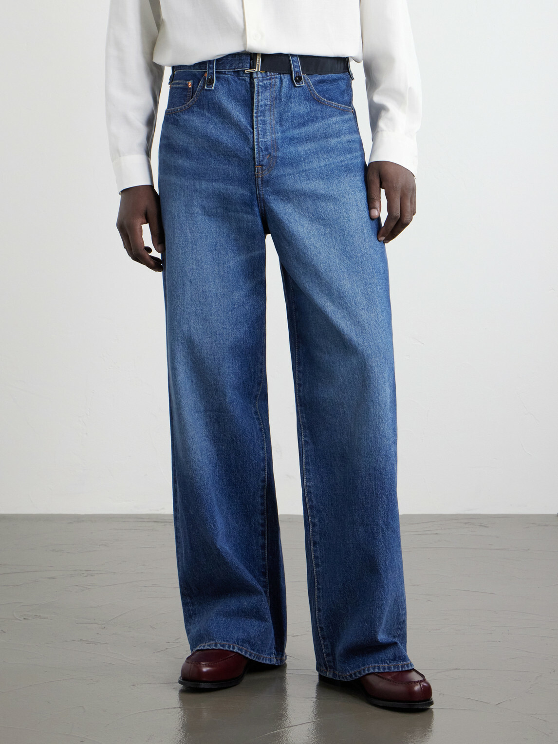 Sacai - Levi's Wide-Leg Belted Jeans - Blue