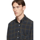 HOPE Navy Chain Print Shirt