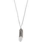 Ambush Silver Feather Charm Necklace