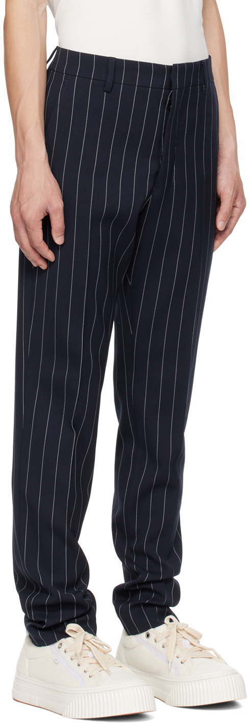 Buy INVICTUS Men Grey Slim Fit Self Design Cigarette Trousers - Trousers  for Men 2029959 | Myntra
