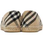 Burberry Beige Check Mews Espadrilles​