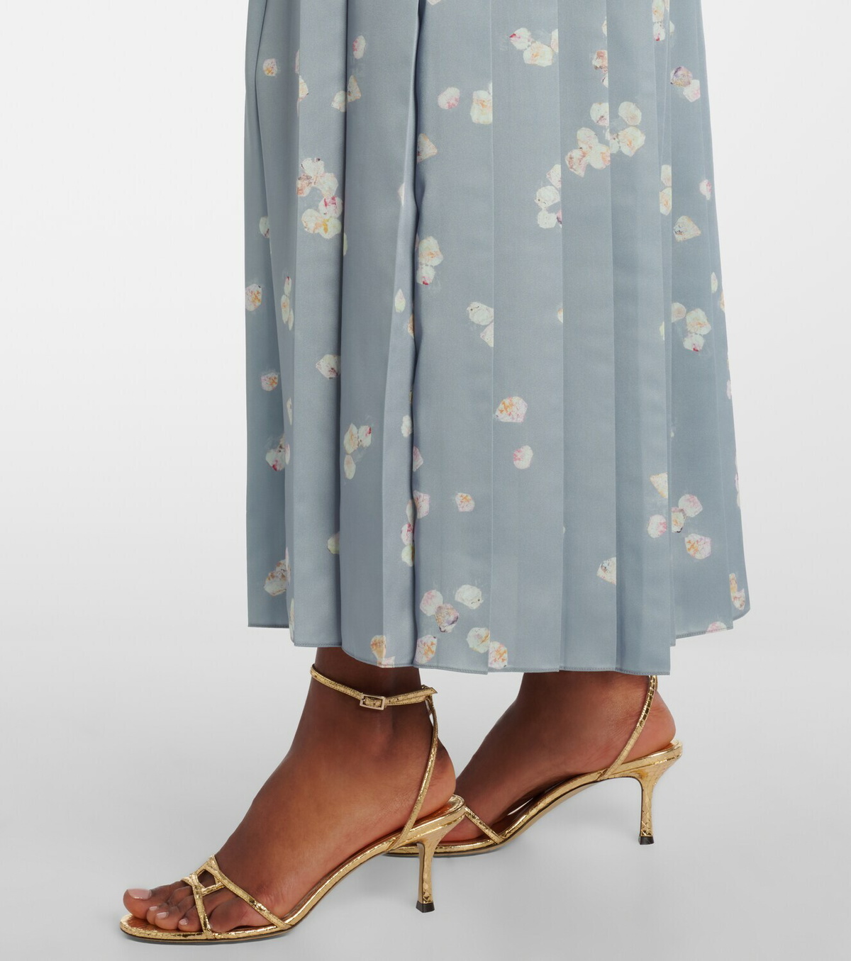 Altuzarra Monti floral pleated midi skirt
