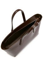 Mansur Gavriel Mini Everyday Glossed Leather top Handle bag - Chocolate - One Size
