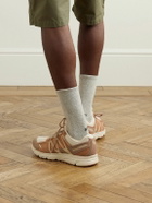 Salomon - X-MISSION 4 Suede, Mesh and Ripstop Sneakers - Neutrals