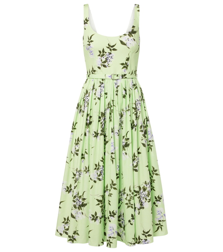 Photo: Emilia Wickstead Eglantine floral belted cotton midi dress