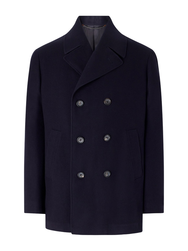 Photo: Canali - Double-Breasted Wool Jacket - Blue