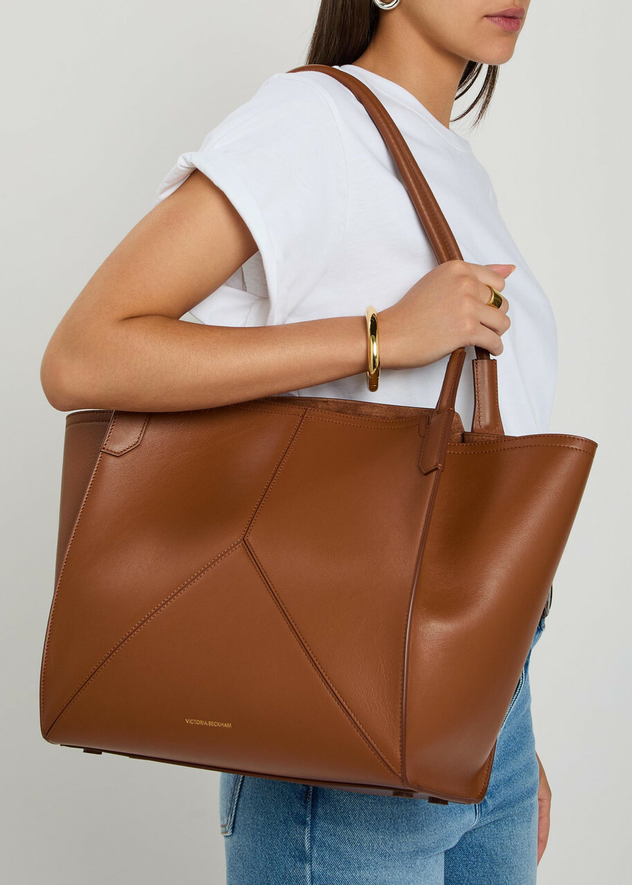 Victoria Beckham Victoria Panelled Leather Tote bag - Tan - One Size