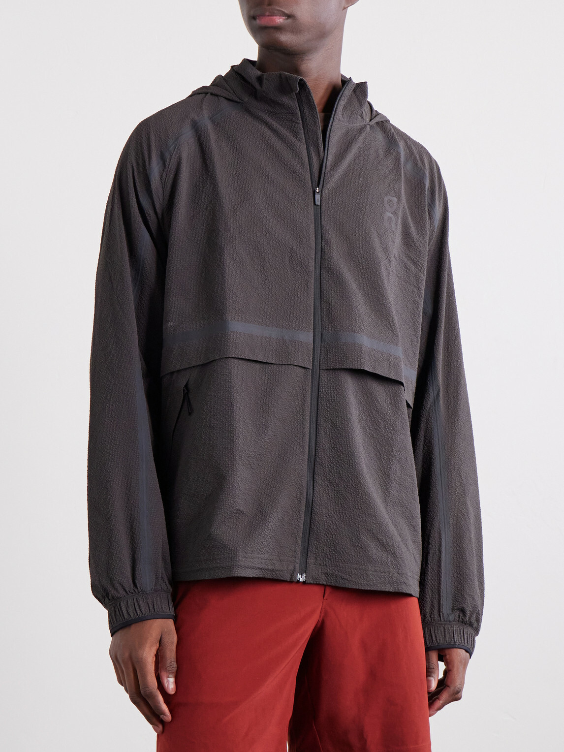 On - Performance Volt Jacquard-Woven Running Jacket - Brown