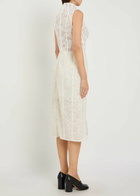 Acne Studios Embroidered Lace Midi Dress White