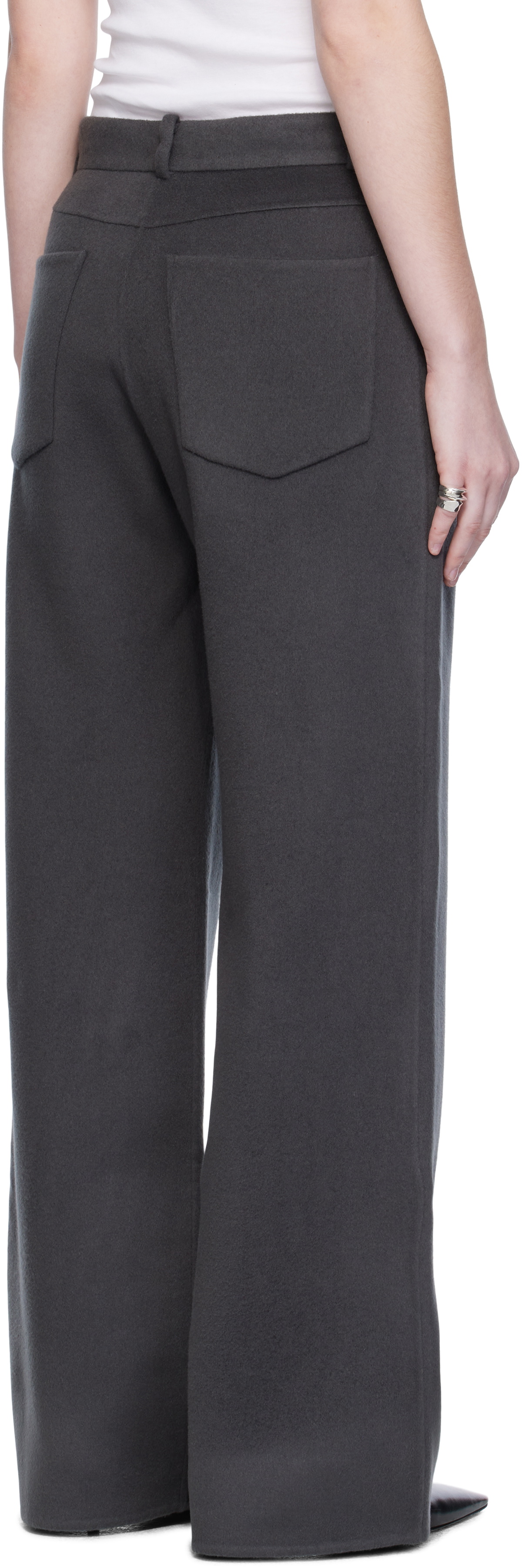 Arch The Gray Handmade Wool Cashmere Trousers