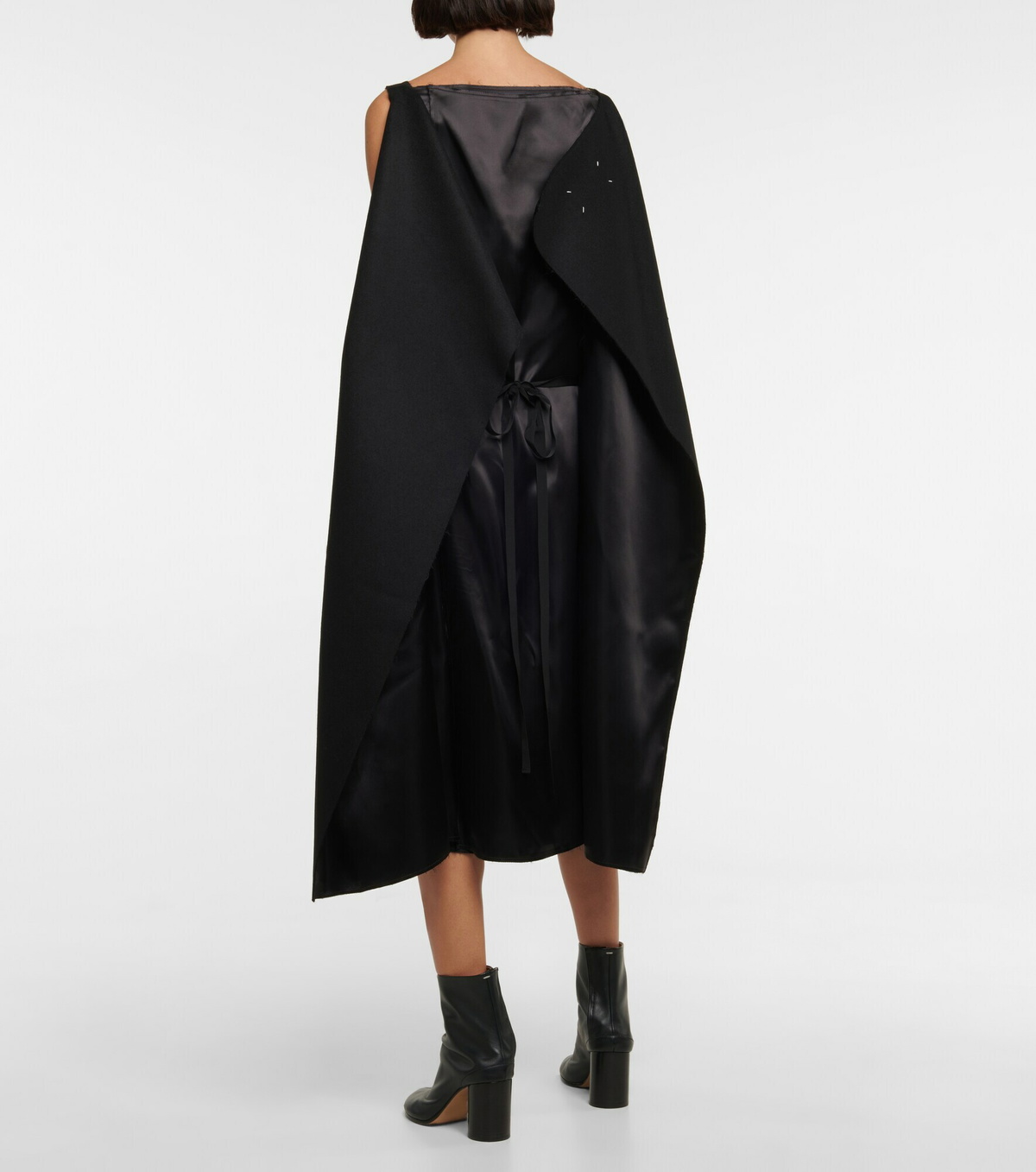 Maison Margiela - Wool cape dress
