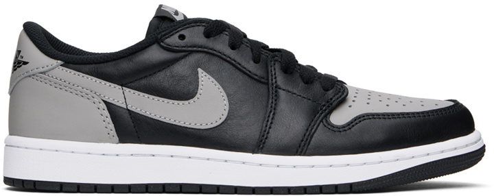Photo: Nike Jordan Black & Gray Air Jordan 1 Low OG Sneakers