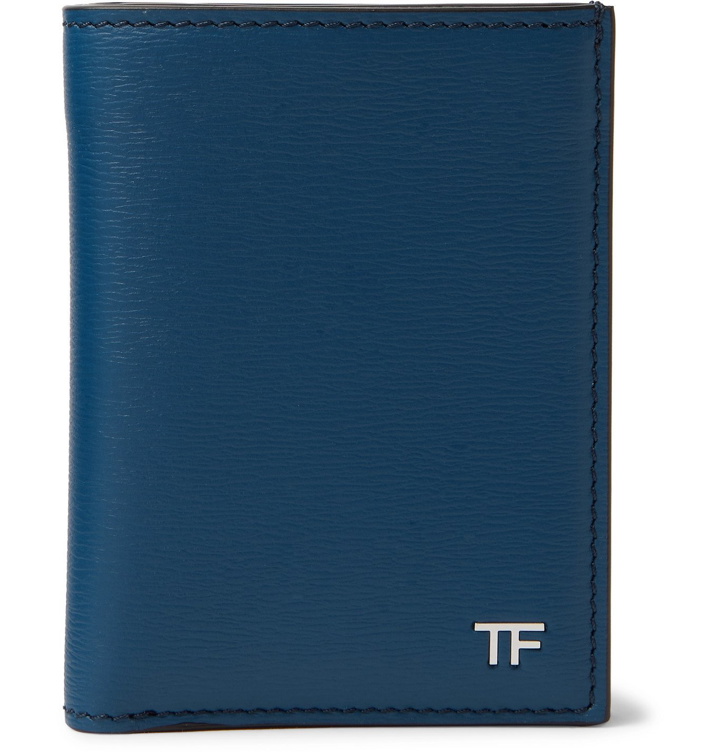 Photo: TOM FORD - Textured-Leather Billfold Cardholder - Blue