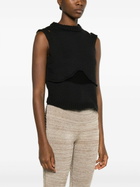AISLING CAMPS Black Steph Cut-Out Knit Vest