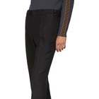 Fendi Black Shiny Gabardine Trousers