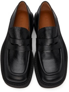 Marni Black Leather Penny Loafers