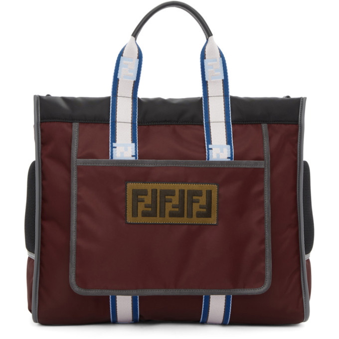 Photo: Fendi Reversible Burgundy and Black Nylon Tote